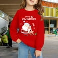thumbnail image 2 of XIYNBAOK Christmas Tshirts Christmas T Shirts Family Christmas Bow Shirt Girls White Top Trendy Clothes Boys Clothes Size 6 3t Clothes, Red 13-14 Years, 2 of 6
