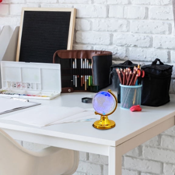 Foopr Mini Globe Girl Heart Tabletop Ornament Transparent Desk Decoration