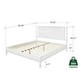 thumbnail image 5 of Christian 49" King Bed Frames with Headboard, Rustic, Solid Wood, White, 5 of 15