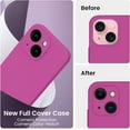 thumbnail image 3 of Designed for iPhone 15 Case, Silicone Upgraded [Camera Protection] Phone Case with [2 Screen Protectors], Soft Anti-Scratch Microfiber Lining Inside, 6.1 inch, Calke Green, 3 of 5