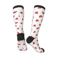 thumbnail image 4 of Fotbe Hand Drawn Watermelon print Women's Men's Novelty Crew Socks Cotton Socks Knee High Socks for Walking,Running,Nurses,Pregnancy, 4 of 9