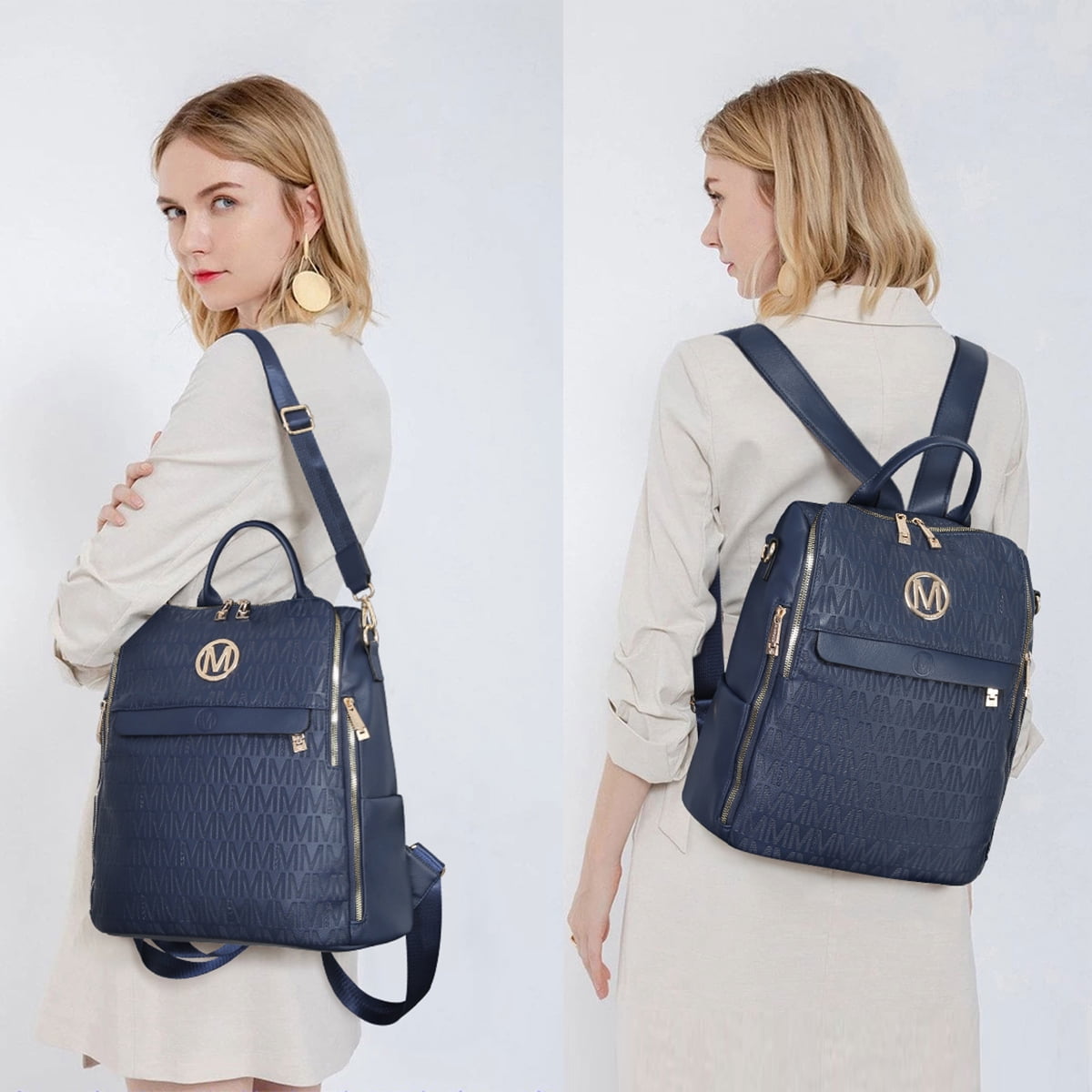 MKP COLLECTION Women Fashion Backpack Purse Travel Shoulder Bags and Purse 2Pcs
