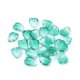 thumbnail image 1 of Two-Tone Transparent Glass Charms Leaf Cyan 13.5x10.5x3.5mm Hole: 1.2mm, 1 of 2