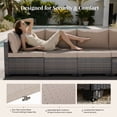 thumbnail image 2 of Patio Furniture Set 7 Piece - All-Weather - Wicker Rattan Patio Outdoor Conversation Set, Modular Sectional Sofa for Backyard, Garden, Poolside, Balcony, Porch, Patio,Brown/Khaki, 2 of 6