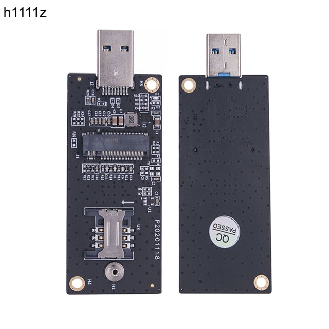 Carte Rehausseur M.2 Clé B vers USB 3.0 pour Module 3G 4G LTE WWAN NGFF M.2 Clé B vers USB3.0 Adaptateur Réseau avec Emplacement pour Carte SIM 6Pin/8Pin