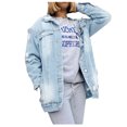 thumbnail image 3 of Vedolay Top Jean Jackets for Women Fashion Basic Long Sleeve Button Down Denim Jacket,Light Blue S, 3 of 4