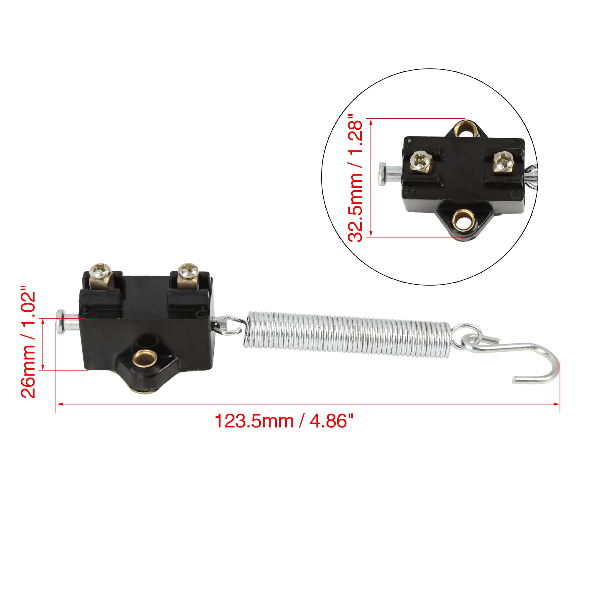 Unique Bargains Universal DC 12V Car Brake Light Switch Normally Open Pull to Make