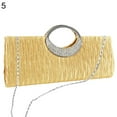 thumbnail image 2 of Windfall Women Luxury Rhinestone Satin Pleated Evening Bag Party Clutch Purse Handbag, 2 of 8