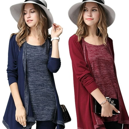 Navy Combo - What A Pair Top And Cardi Combo In Plus Sizes Too