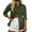 Army Green, variant on Effortless Solid Color Everyday Shirt, Long Sleeve Button-Up Top with Airy Loose Fit & Moisture-Wicking Comfort Technology,Army Green L