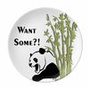 China Chengdu Panda Food Plate Decorative Porcelain Salver Tableware Dinner Dish