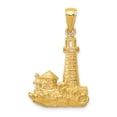 thumbnail image 1 of 14K Yellow Gold Lighthouse Pendant (28 X 18) Made In Peru c2458, 1 of 3
