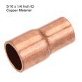 thumbnail image 3 of Uxcell Reducing Copper Coupling Fitting Straight with Sweat End, for HVAC Refrigeration Adapter 5/16 x 1/4 Inch, 3 of 6