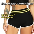 thumbnail image 2 of SEASUM Women's High Waist Workout Shorts Dolphin Tummy Control Yoga Pants Textured Booty Athletic Shorts Black L, 2 of 7