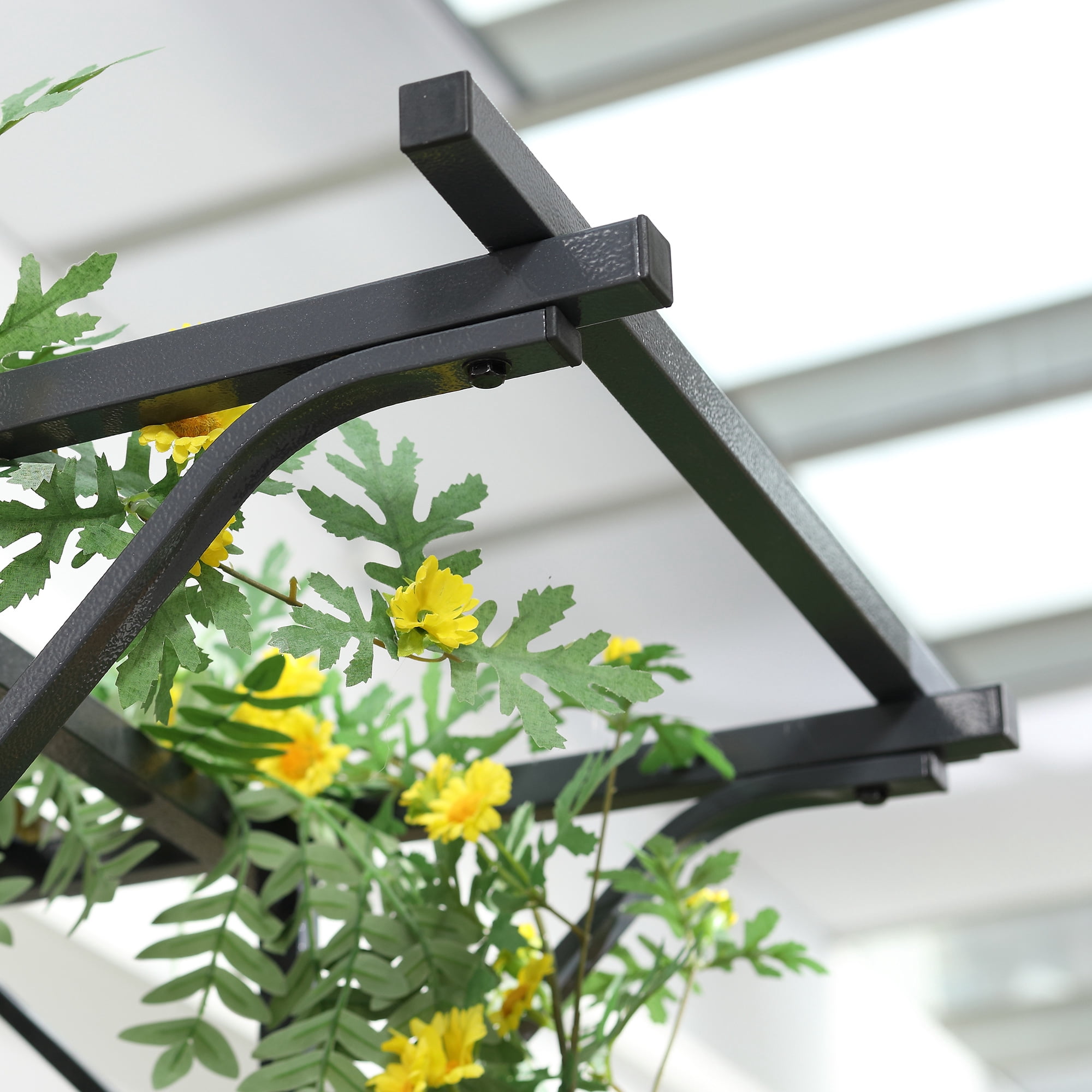 82" Decorative Metal Garden Trellis Arch with Durable Steel Tubing & Elegant Scrollwork, Perfect for Weddings