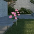 thumbnail image 5 of IPEWLEX Solar Garden Lights - Unique Swaying Design, 4-Head Floral & Butterfly Decorative Lights for Outdoor Use (2 Pack), 5 of 6