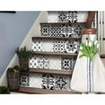 thumbnail image 4 of HomeRoots 399960 4 x 4 in. Black, White & Gray Bella Peel & Stick Tiles, 4 of 9