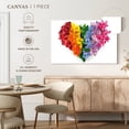 thumbnail image 5 of Elephant Stock Rainbow Floral Heart Wall Art - Horizontal Canvas Wall Art - Living Room Wall Decor - Love Canvas - Blue And Orange Decor - 51" x 34", 5 of 8