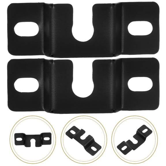 REOFLYUP 1 Pair Black Metal Soundbar Wall Mount Bracket for Under TV Installation, and Easy to Use