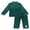 A Dark Green, variant on Aislor Kids Girls Boys Sleepwear Suit Silk Lapel Long Sleeve Pocket Button Top with Pants