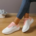 thumbnail image 6 of Xiaoxatg Women's Fashion Sneakers Breathable Mesh Running Shoes Comfortable Lace Up Casual Athletic Shoes for Outdoor and Everyday Use 8.5 Pink, 6 of 8