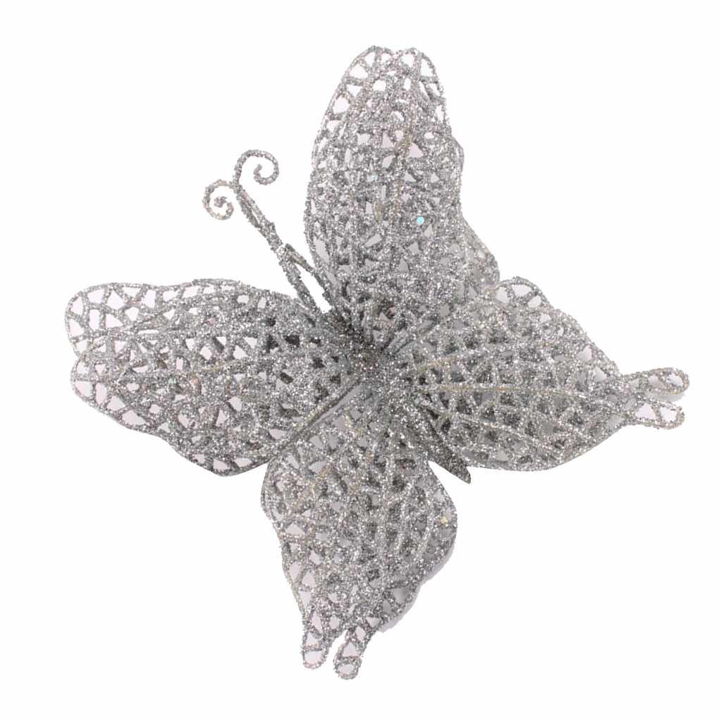 Rinhoo 6pcs 8cm Lifelike Artificial Plastic Butterfly Ornaments