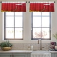 thumbnail image 3 of LALILO Kitchen Curtain Valance Red Beach Red Plant Salsa Rod Pocket Window Curtain 52"x 18" Set of 2, 3 of 5