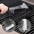 thumbnail image 4 of Cepillos para parrilla, accesorios para rascador de barbacoa, cepillo de limpieza, herramientas, limpiador para exteriores, cerdas de acero inoxidable, alambre, limpieza de cocina, negro, 4 of 5