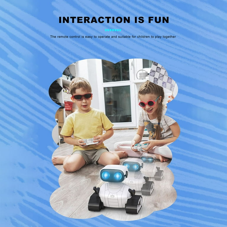 WOWELLO Emo Robot Toys for Kids, Rechargeable Remote Control Smart Robots  with Gesture Sensing, Fun Recording and Shining LED Eyes, Toys for 3 4 5 6  7