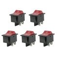 thumbnail image 1 of Interruptor de barco de 4 pines DPST ON-OFF Snap In 15A 250V 20A 125V 5PCS, 1 of 1