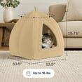 thumbnail image 4 of Petmaker Cat Pet Bed, Igloo, Soft Indoor Enclosed Covered Tent/House for Cats, Kittens and Small Pet, 4 of 8