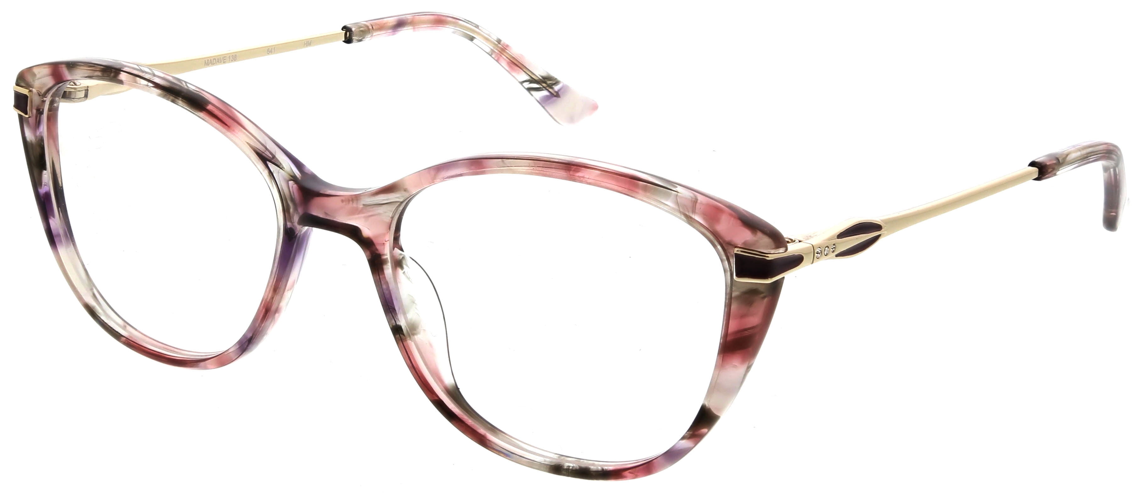 Madison Avenue Women's MAL138 Berry Smoke Multi Eyeglass Frames with Case