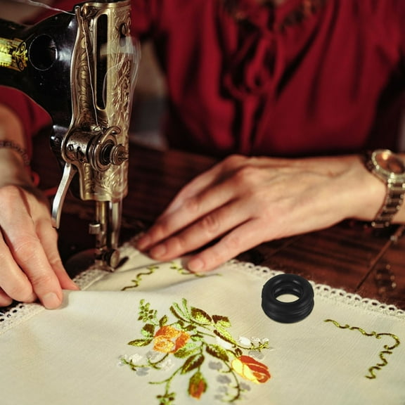 MUSEYA 5pcs Sewing Accessories Rubber Ring for Home Black