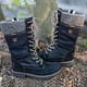thumbnail image 5 of Women's Flat Lace Up Mid Calf Boots Ladies Biker Riding Winter Warm Shoes, 5 of 5