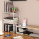 thumbnail image 4 of Libreros Bookshelf Iron Art Storage Rack Desk Bookshelf Magazine Rack Oficina Archivo Rack Estantería de Dos Pisos Negro/Blanco Estantería (Color : Rojo, Size : 14.37), 4 of 5