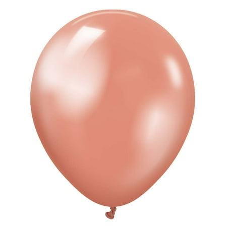 12 inch Kalisan Metallic Rose Gold Latex Balloons (10 Pack) - Party Supplies Decorations