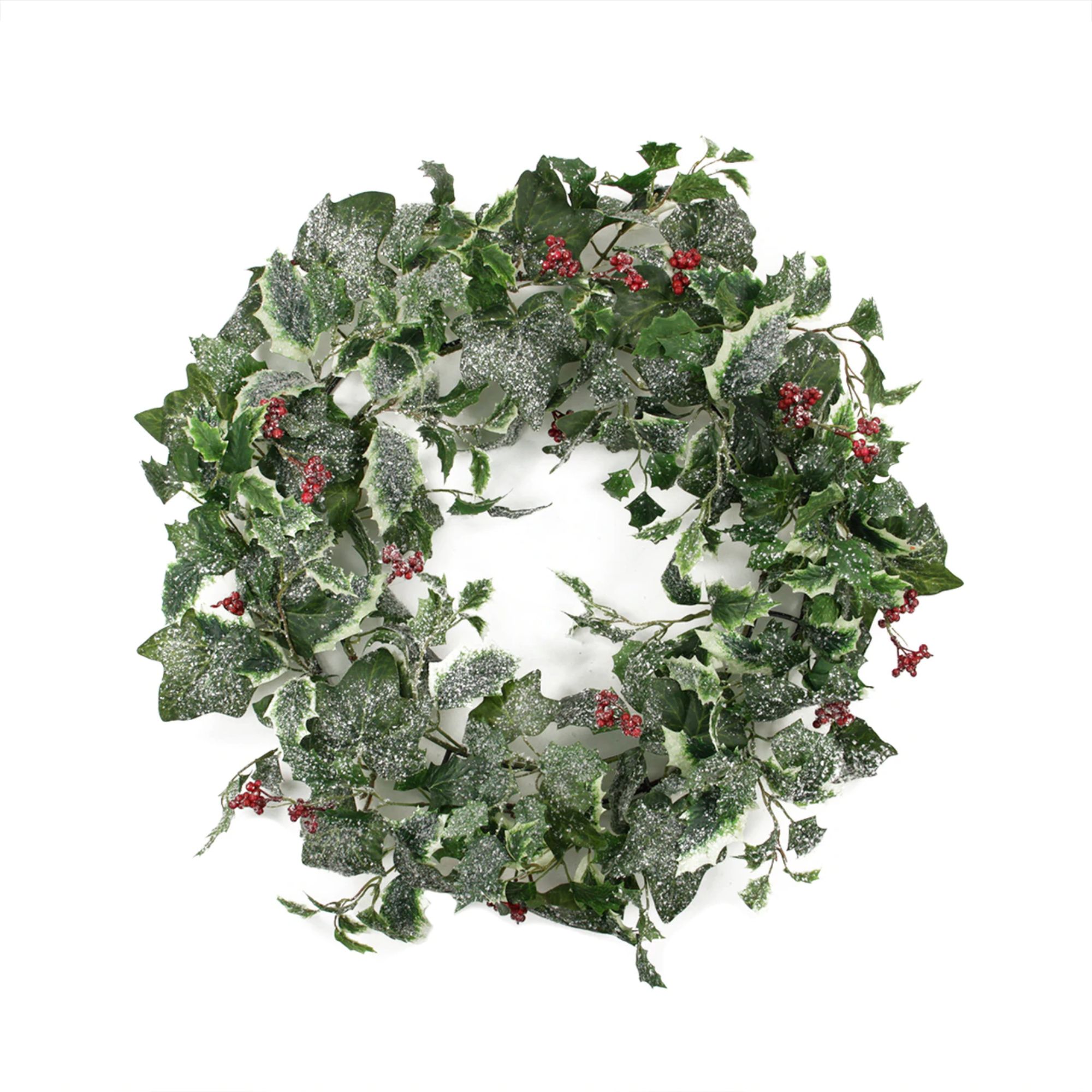 24&quot; Frosted Holly Berry and Ivy Artificial Christmas Wreath - Unlit | Walmart Canada