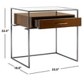 thumbnail image 3 of Safavieh Couture Caelan Contemporary Mdf and Veneer End Table, Dark Brown, 3 of 9