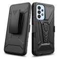 thumbnail image 2 of For Samsung Galaxy A23 5G Case Holster Belt Clip Kickstand Design Phone Cover With Free Tempered Glass Screen Protector - Black, 2 of 5
