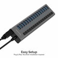 thumbnail image 2 of HUB de datos USB 3.0 y cargador SABRENT de 16 puertos con Individu, 2 of 5