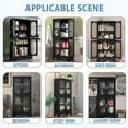 thumbnail image 4 of ERO Metal Kitchen Pantry Hutch Storage Cabinet with Acrylic doors And Adjustable Shelves, 4 of 6