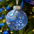 thumbnail image 6 of SLEETLY Big Blue Ornaments for Farmhouse Christmas Tree Holiday Xmas Decorations for Christmas - Large Shatterproof Plastic 4.72 inch Glitter Snow Balls and Snowflakes, Ornament Set of 8, 6 of 9