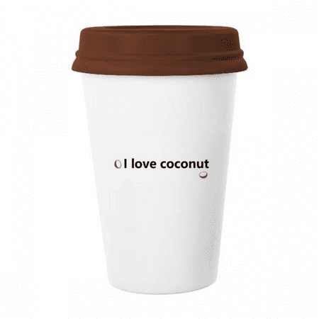 

Love Seaside Coconut Juice Mug Coffee Drinking Glass Pottery Cerac Cup Lid