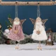 thumbnail image 2 of 2 pack Shaped Hanging Ornaments Christmas Angels Pendant for Tree Decorations（Pipa Angel and Flute Angel）, 2 of 5
