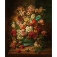 thumbnail image 2 of Hans Zatzka 15x18 Gold Ornate Wood Frame and Double Matted Museum Art Print Titled - Still Life with Flowers and Butterflies, 2 of 4