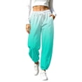 thumbnail image 5 of Barrel Pants Womens Casual Loose Fit Lightweight Sweatpants Drawstring Elastic Waist Baggy Trousers with Pockets, 5 of 8