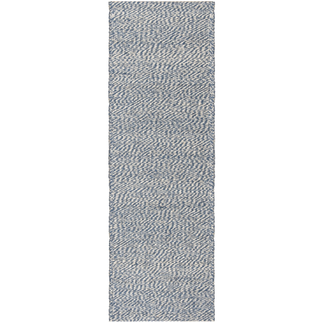 SAFAVIEH Natural Fiber Lars Braided Jute Runner Rug, Blue/Ivory, 2' x 6'