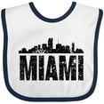 thumbnail image 3 of Inktastic Miami Skyline Grunge Boys or Girls Baby Bib, 3 of 4