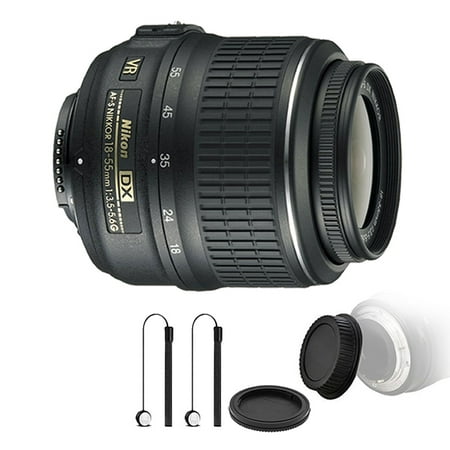 Nikon AF-P DX NIKKOR 18-55mm f3.5-5.6G VR Lens for Nikon D500 D5500 D5300 D3300 D3400 D5600 with Accessory (Best Accessories For Nikon D5500)