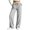 Gray, variant on Vivianyo HD Women's Solid Wide Leg Elastic Drawstring Knit Jogger Pants, Womens Casual Loungewear Trousers with Oversized Patch Pocket for Jogging, Women's Gray, Sizes S-3XL